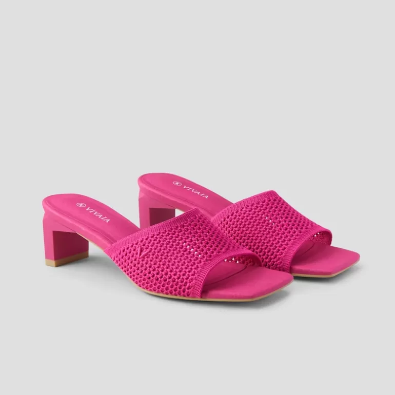 VIVAIA Jade | Juliet | Juliet Square-toe Heeled Sandals In Pitaya-Sustainable & Stylish |