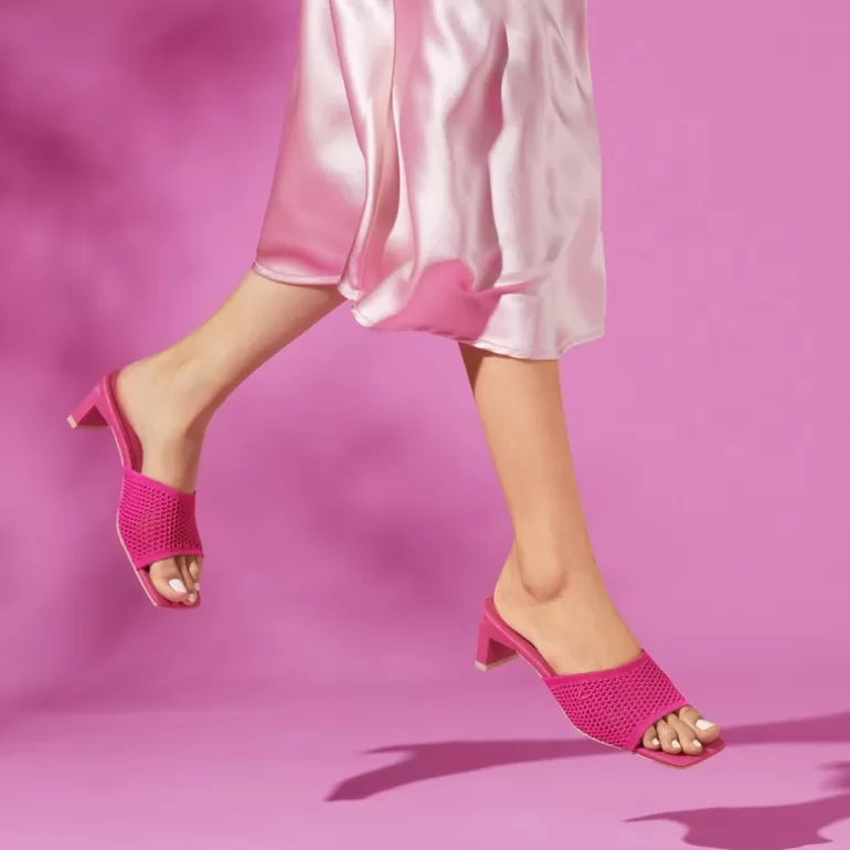 VIVAIA Jade | Juliet | Juliet Square-toe Heeled Sandals In Pitaya-Sustainable & Stylish |