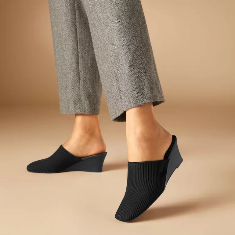 VIVAIA Margot Wedge Mules | Margot Wedge Mules Square-Toe Wedge Mules In |