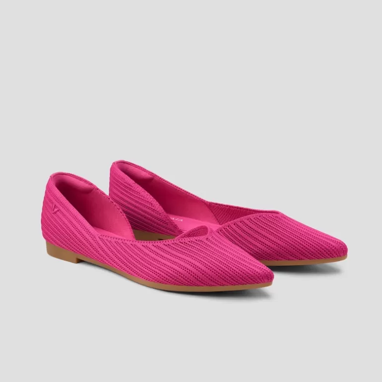 VIVAIA Melia | Melia Pointed-Toe Striped Flats In -Sustainable & Washable |