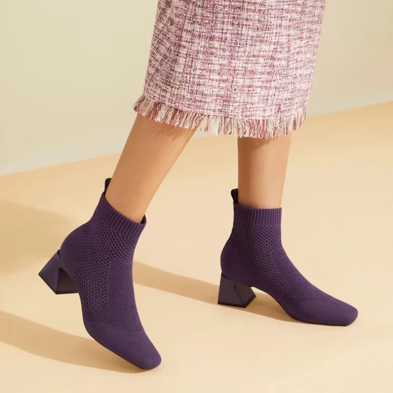 VIVAIA Melissa | Perforated Block Heel Boots (Melissa), LAVENDER, EU37 |