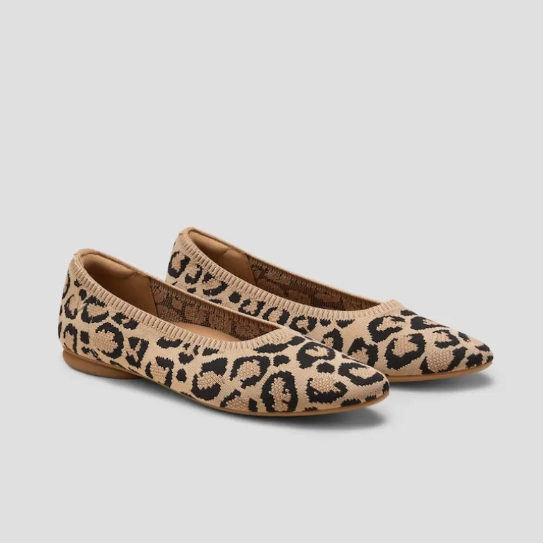 VIVAIA Tamia | Tamia Comfortable Round-Toe Ballet Flats In Leopard |